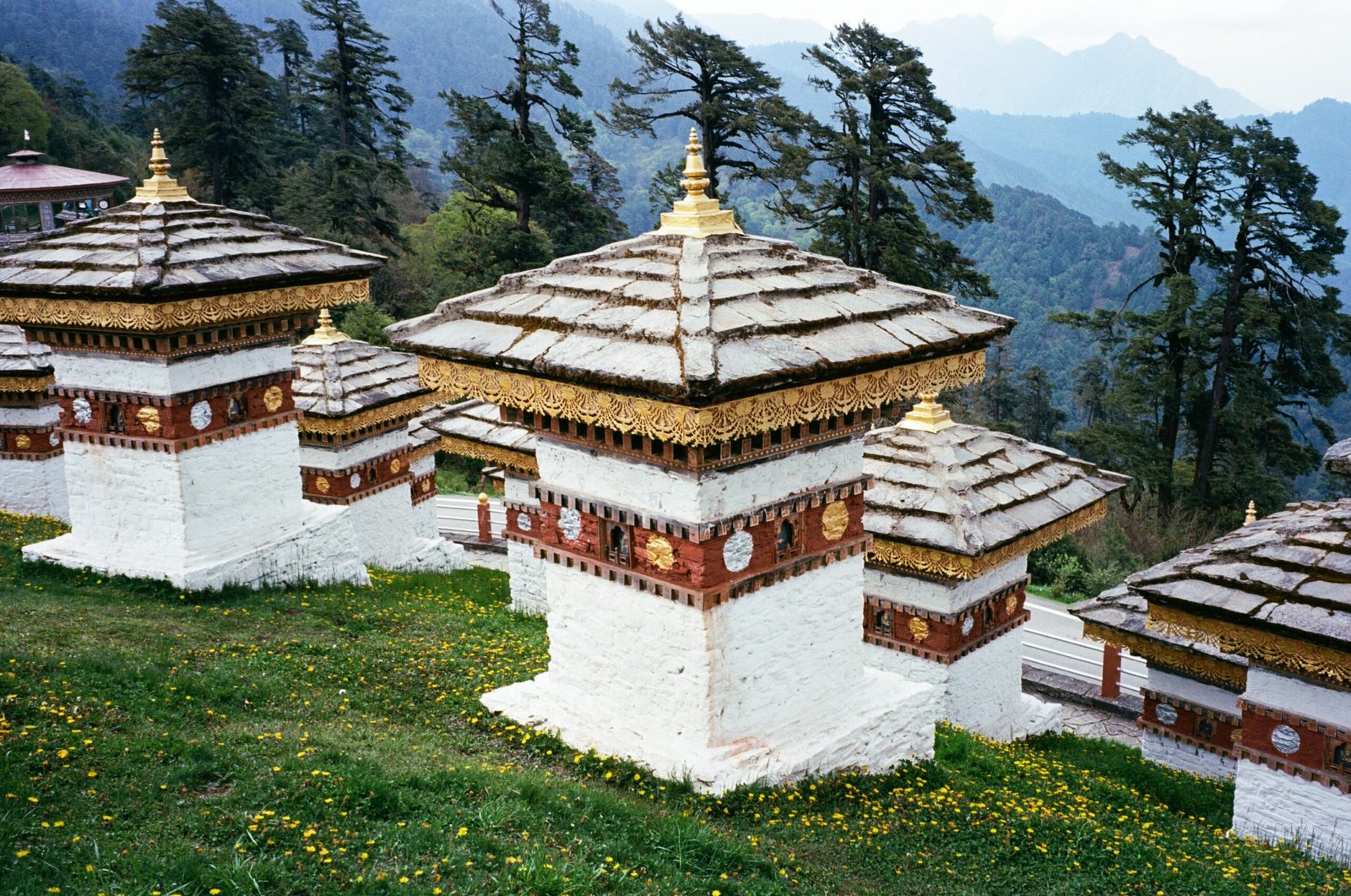 Dochula Pass chortens